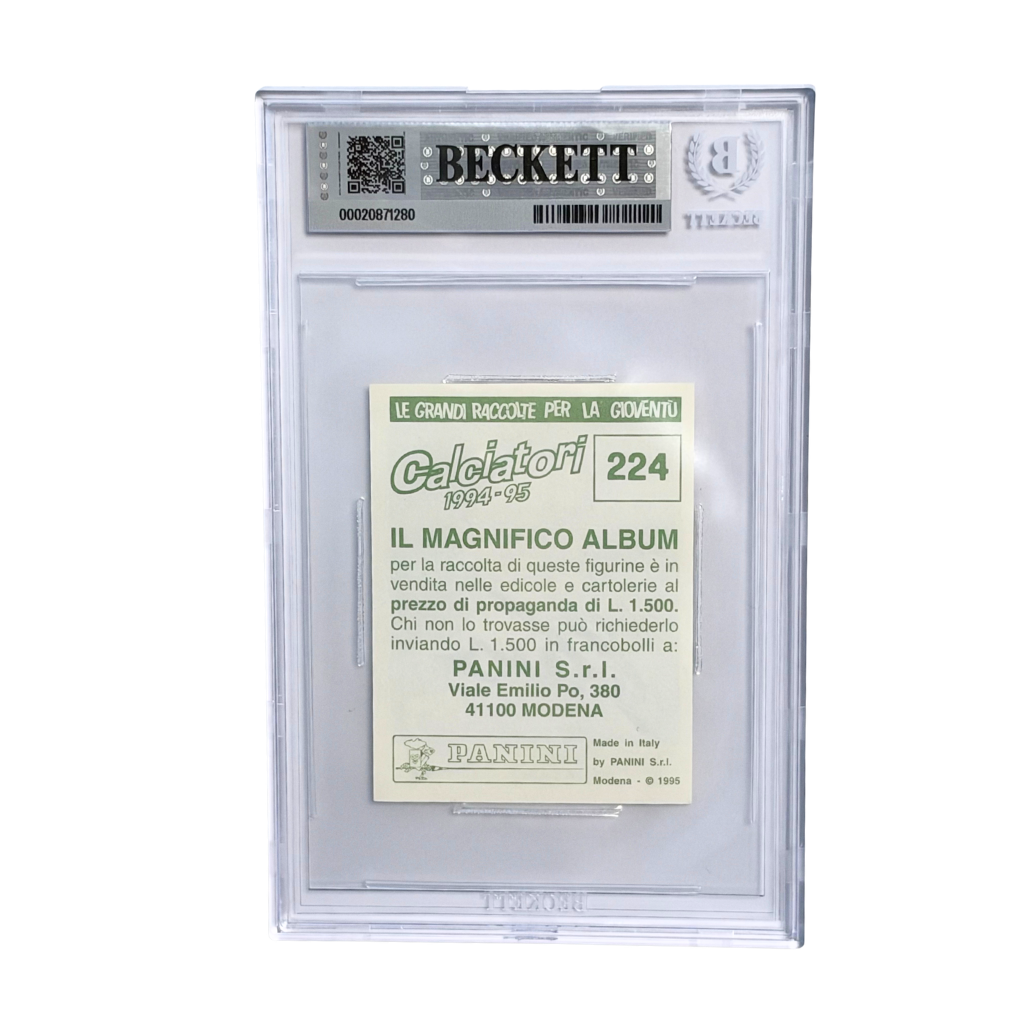 Fabio Cannavaro Signed 1994-95 Panini Calciatori Sticker #225 - BGS 8 AUTO 10