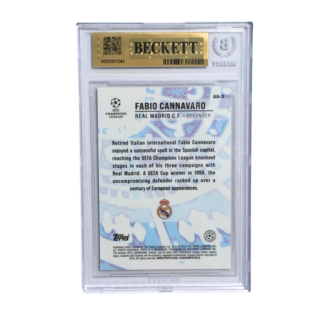 Fabio Cannavaro Signed 2023-24 Topps Merlin UCC Ageless Alchemy - BGS 9.5