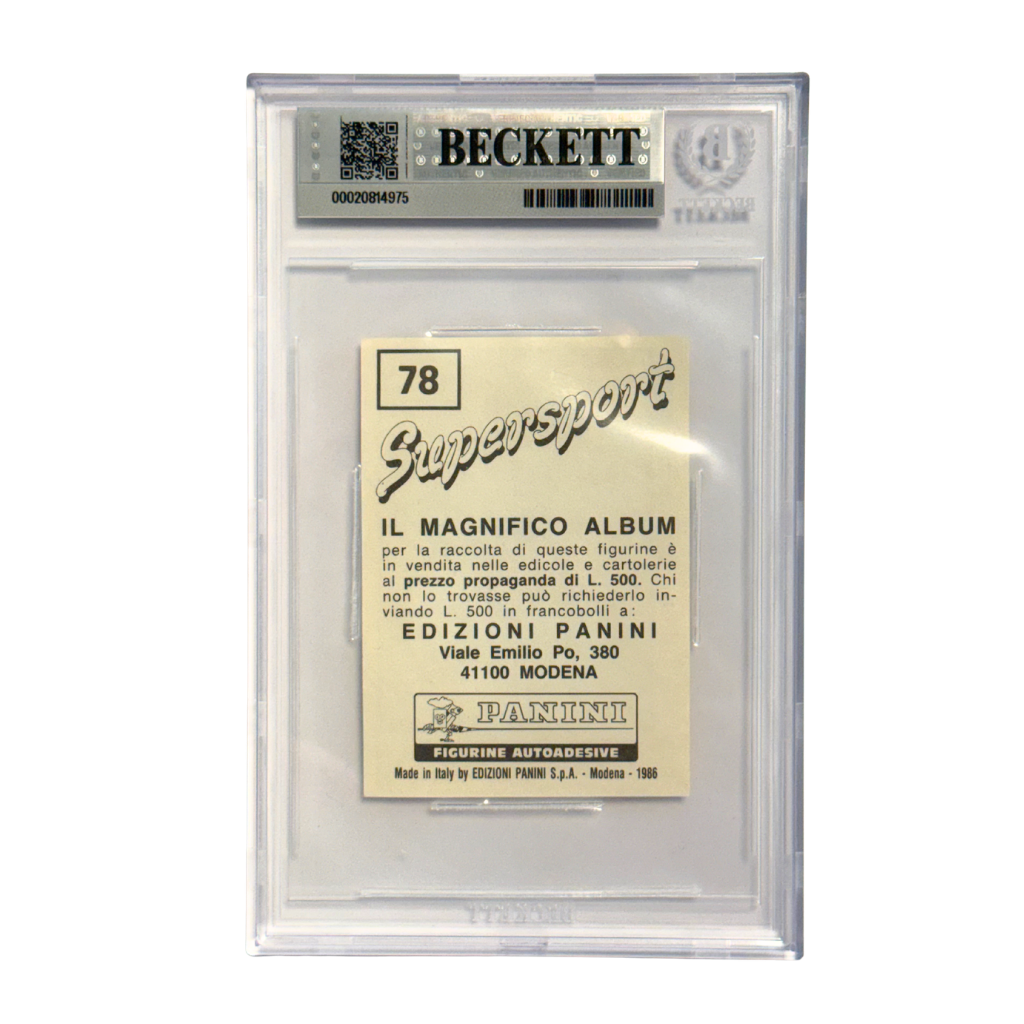Michel Platini Signed 1986-87 Panini Supersport Dimexico 86 - BGS 7.5 AUTO 10