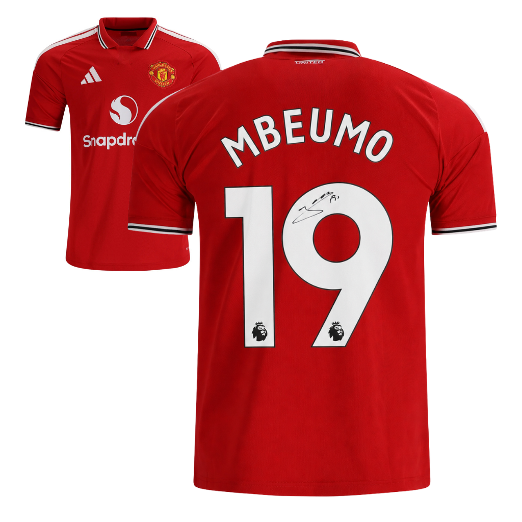 Bryan Mbeumo Signed 2026-27 Manchester United Soccer Jersey #19 with Beckett COA