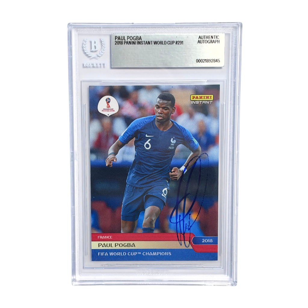 Paul Pogba Signed 2018 Panini Instant World Cup Champions /495 - BGS Authentic