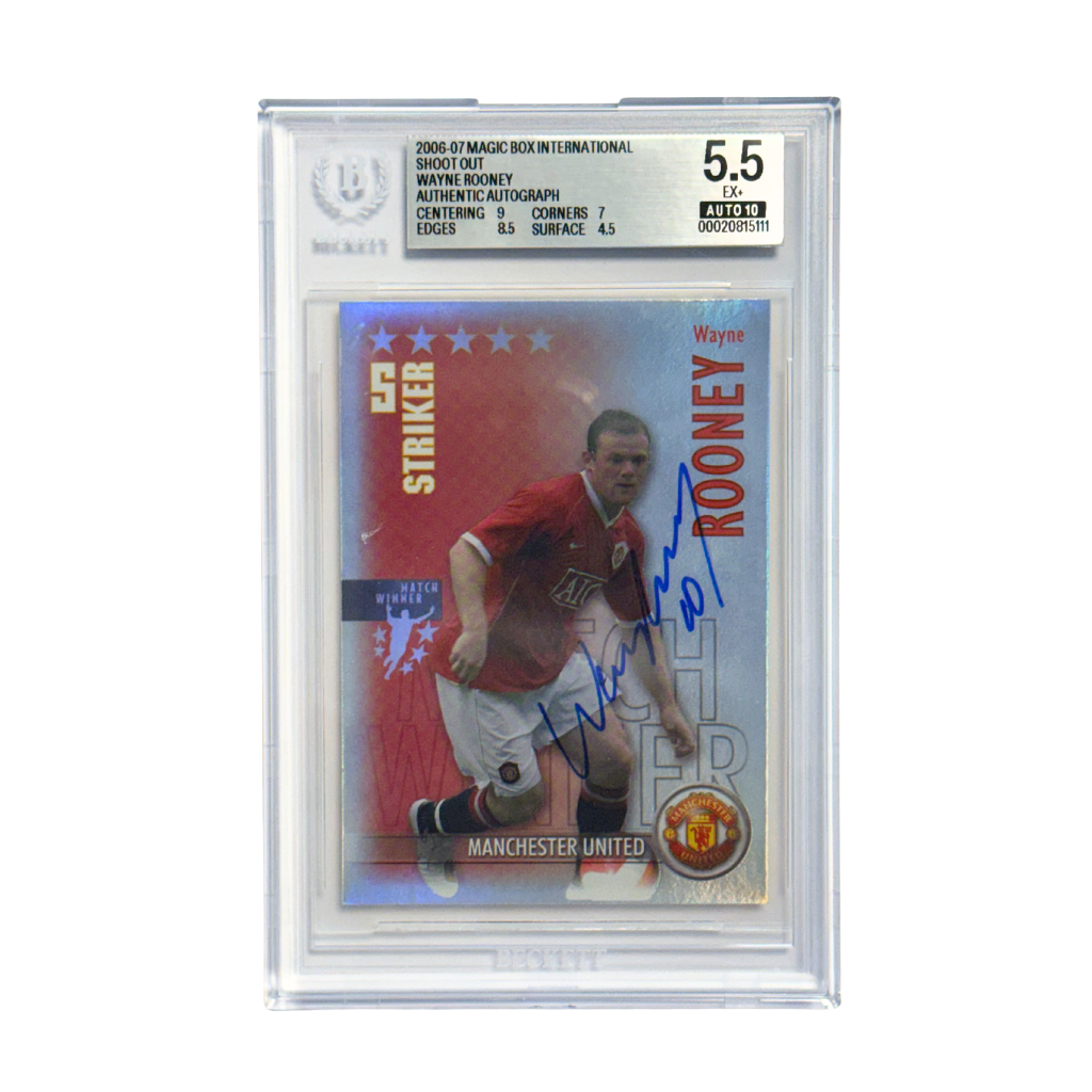 Wayne Rooney Signed 2006-07 Magic Box International Shoot Out - BGS 5.5 AUTO 10