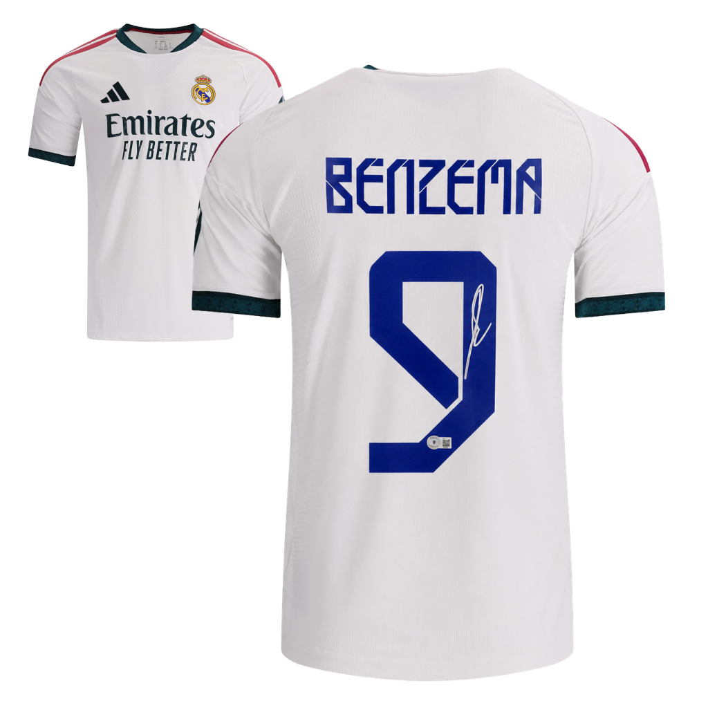 Karim Benzema Signed 2026-27 Real Madrid Home Jersey #9 with Beckett COA