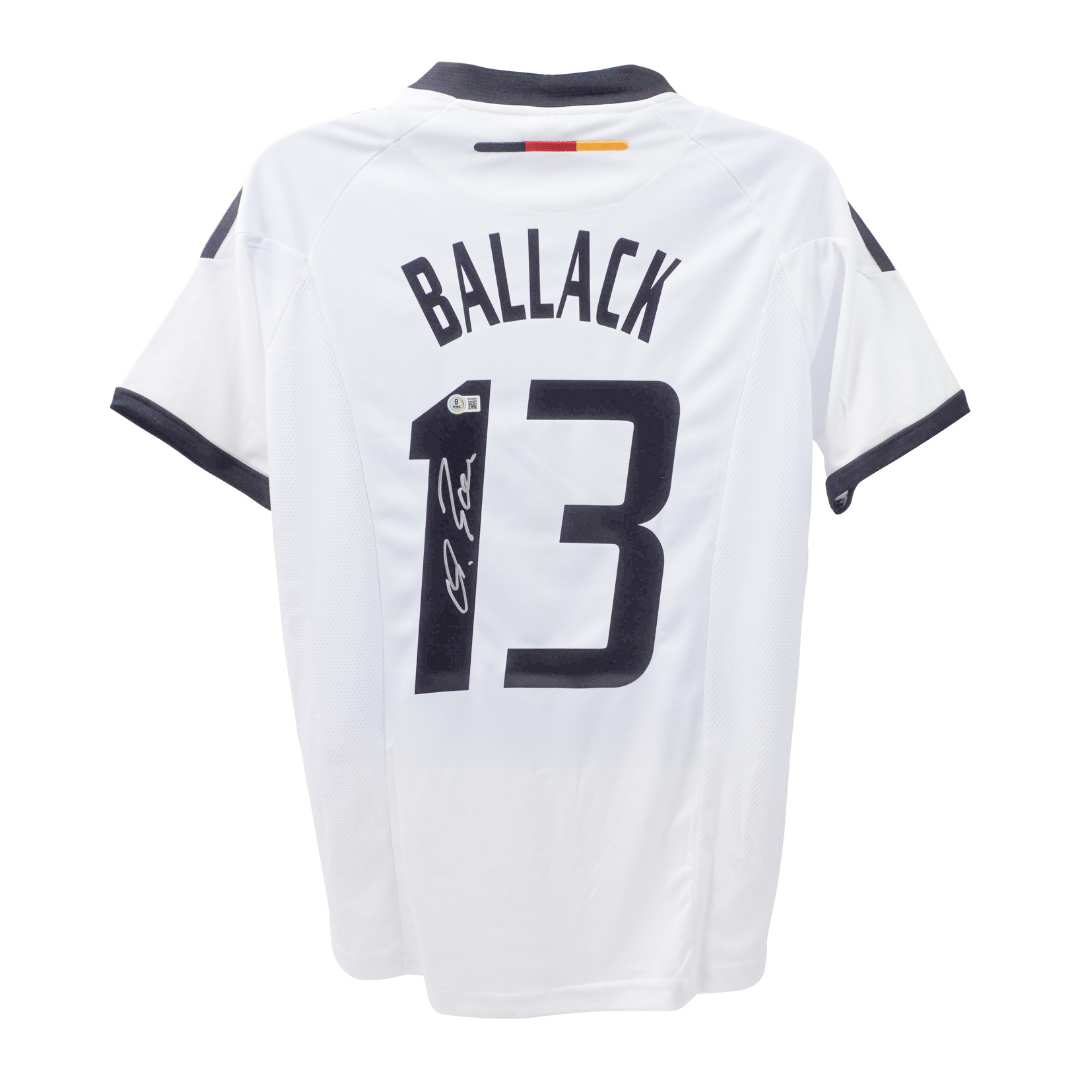 Michael Ballack Signed Germany Soccer Jersey #13 with Beckett Witness