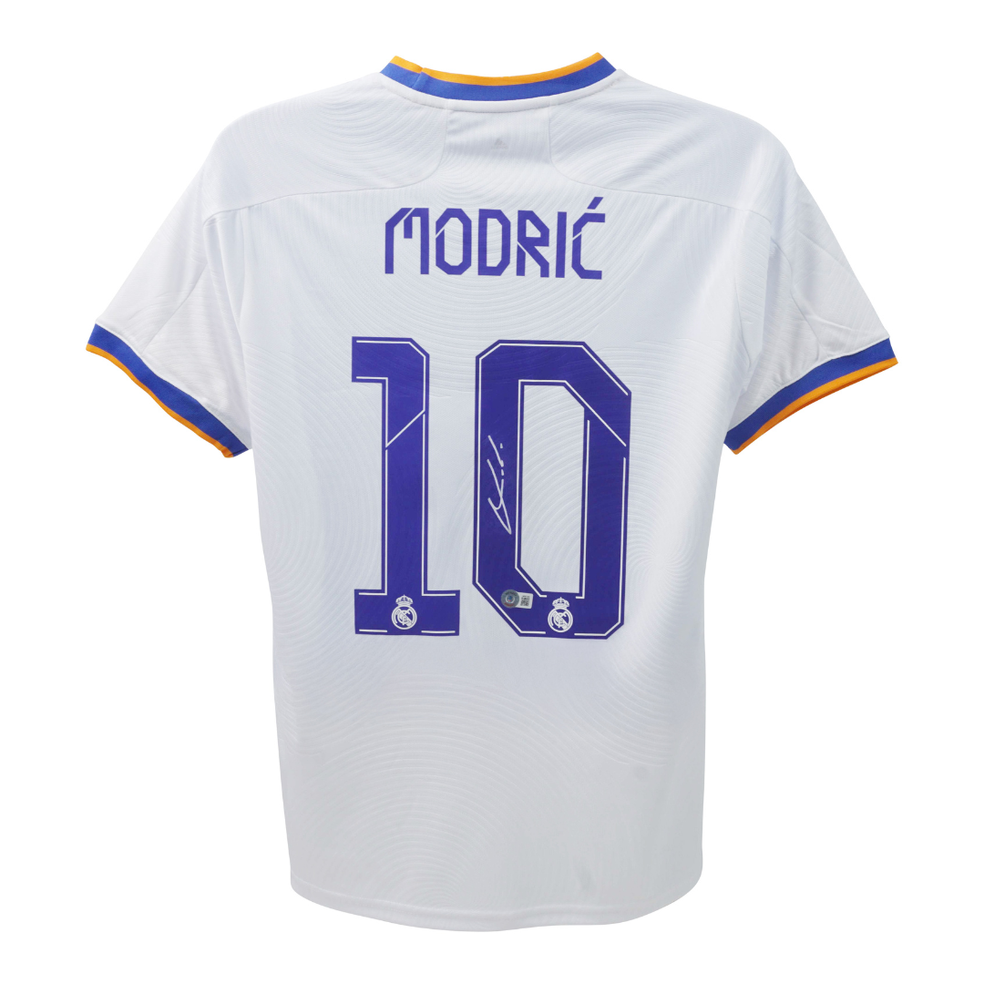 Luka Modric Signed Real Madrid FC Home Soccer Jersey #10 with Beckett COA