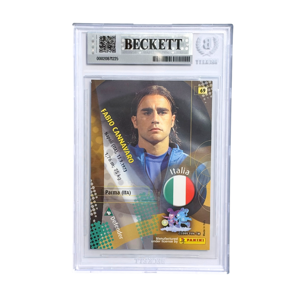 Fabio Cannavaro Signed 2002 Panini World Cup #69 - BGS 8.5 AUTO 10