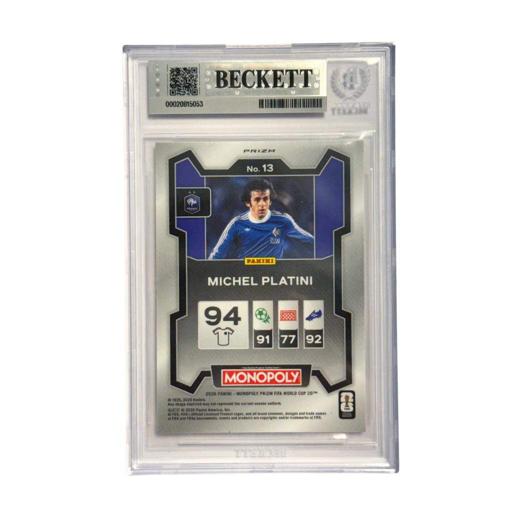 Michel Platini Signed 2026 Panini Prizm World Cup Gold #13 - BGS 9 AUTO 10
