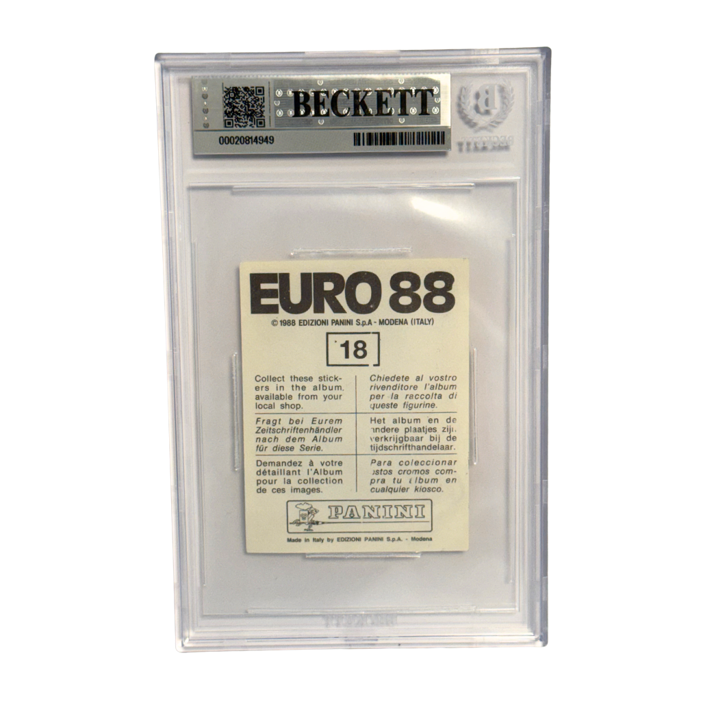 Michel Platini Signed 1988 Panini UEFA EURO West Germany #18 - BGS 7 AUTO 10