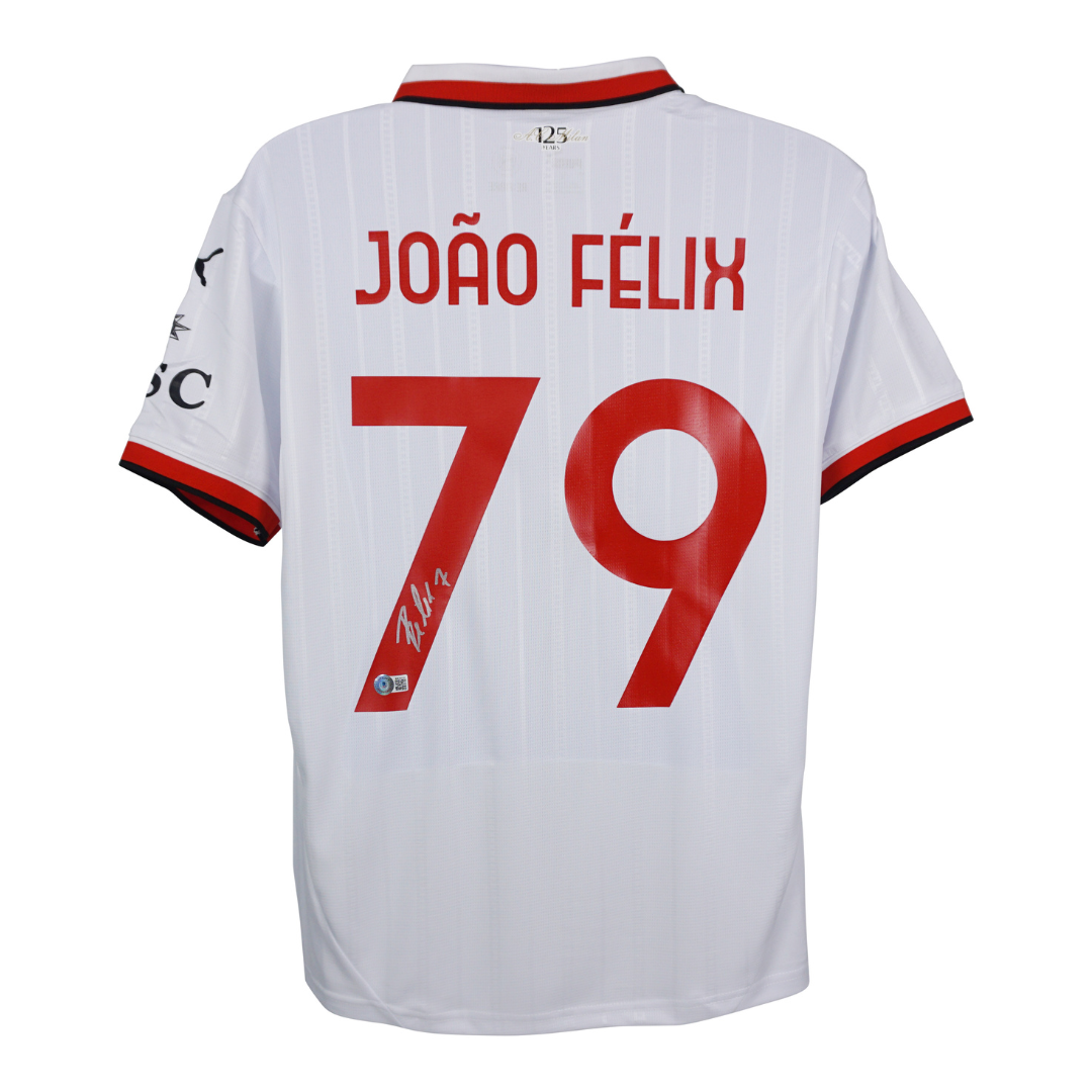 Joao Felix Signed AC Milan Away Soccer Jersey #79 with Beckett COA