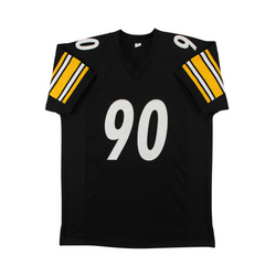 T.J. Watt Signed Black Pro Style Football Jersey with Beckett Witness