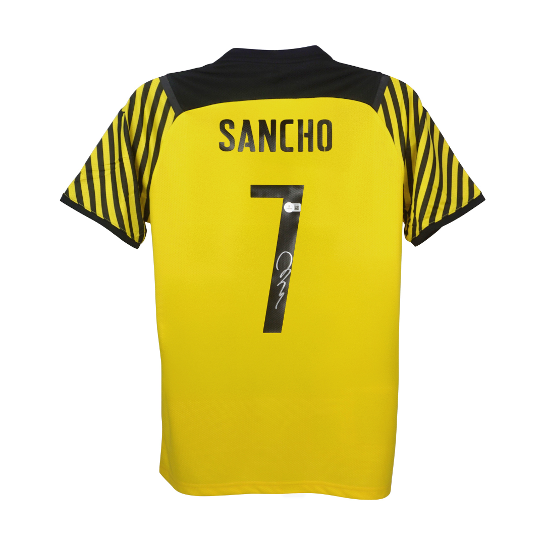 Jadon Sancho Signed Borussia Dortmund Soccer Jersey #7 with Beckett COA