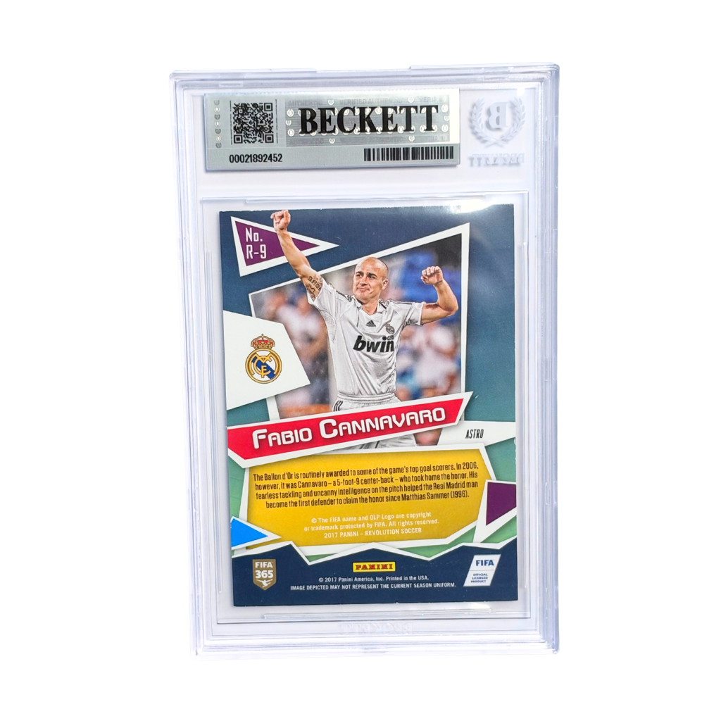 Fabio Cannavaro Signed 2017 Panini Revolution Astro - BGS 10 Autograph