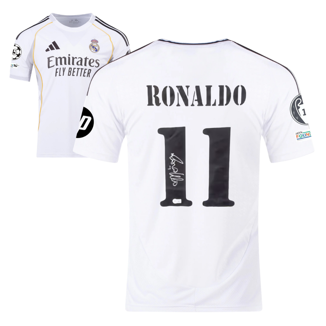 Ronaldo Nazario Signed Real Madrid FC 2025-26 Soccer Jersey #11 with Beckett COA