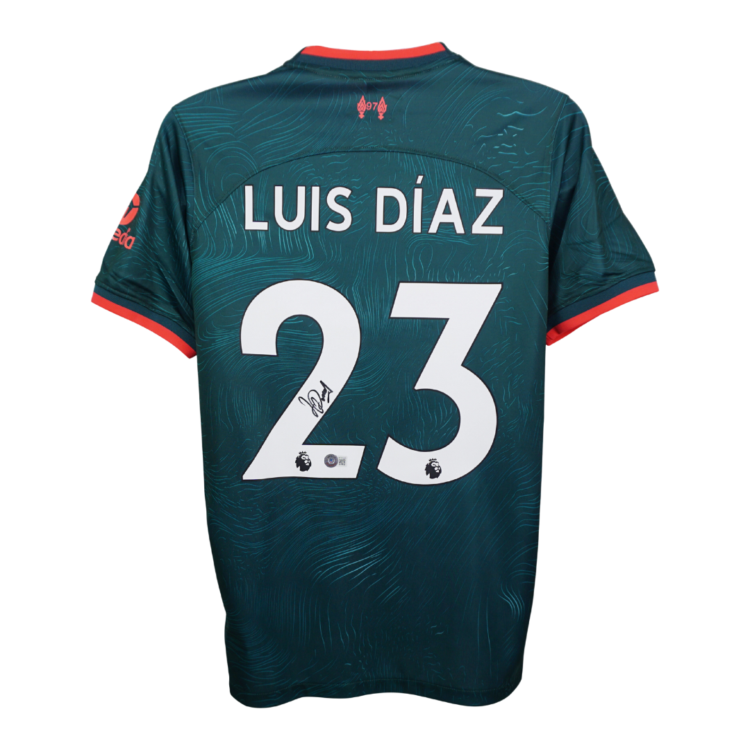 Luis Diaz Signed Liverpool FC Away Soccer Jersey #23 with Beckett COA