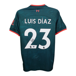 Luis Diaz Signed Liverpool FC Away Soccer Jersey #23 with Beckett COA