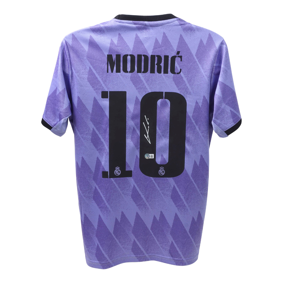 Luka Modric Signed Real Madrid FC Away Soccer Jersey #10 with Beckett COA