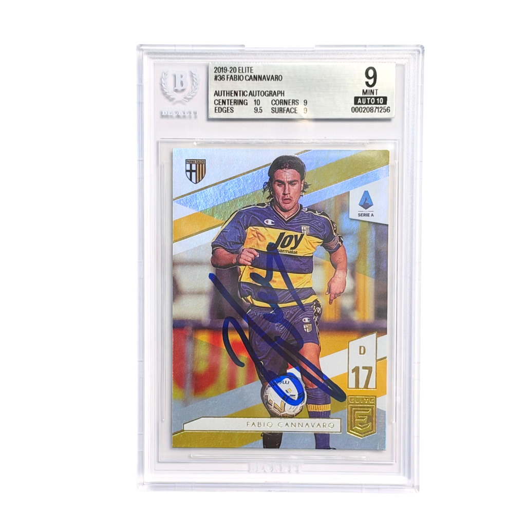 Fabio Cannavaro Signed 2019-20 Panini Chronicles Elite Soccer - BGS 9 AUTO 10