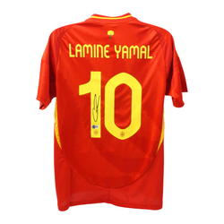 Lamine Yamal Signed Spain FC Home Soccer Jersey #10 with Beckett COA