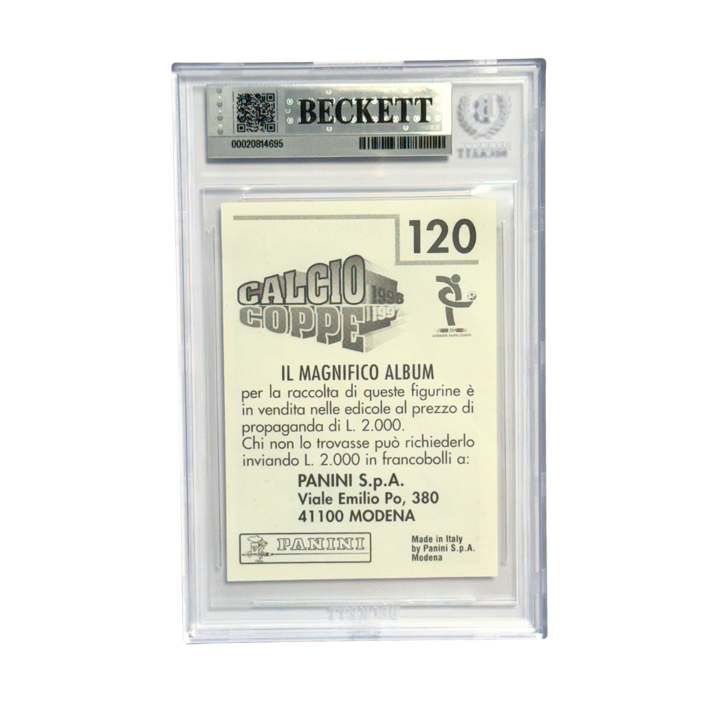 Gianluigi Buffon Signed 1996-97 Panini Calcio Coppe Rookie Sticker - BGS 7.5 AUT0 10