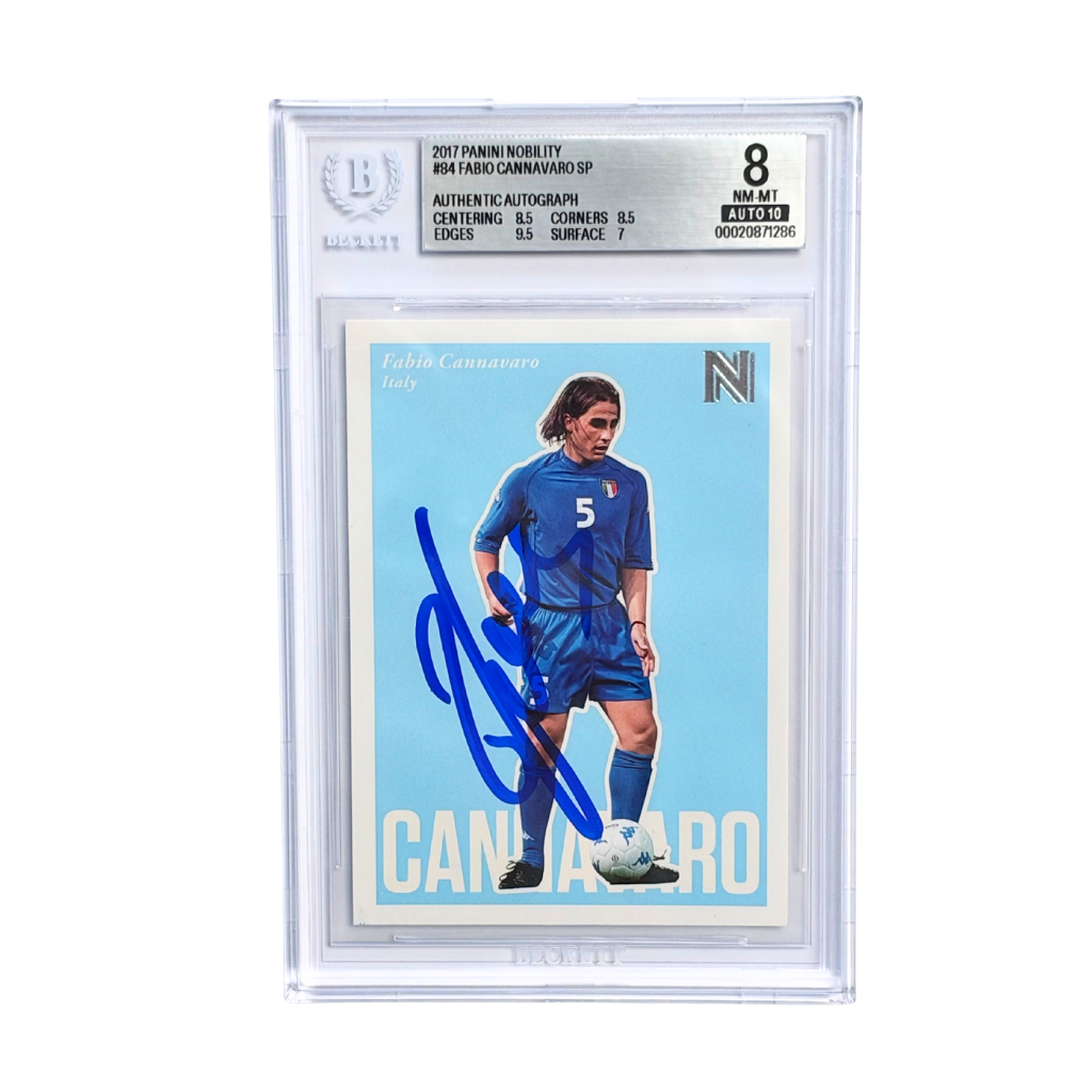 Fabio Cannavaro Signed 2017 Panini Nobility #84 - BGS 8 AUTO 10