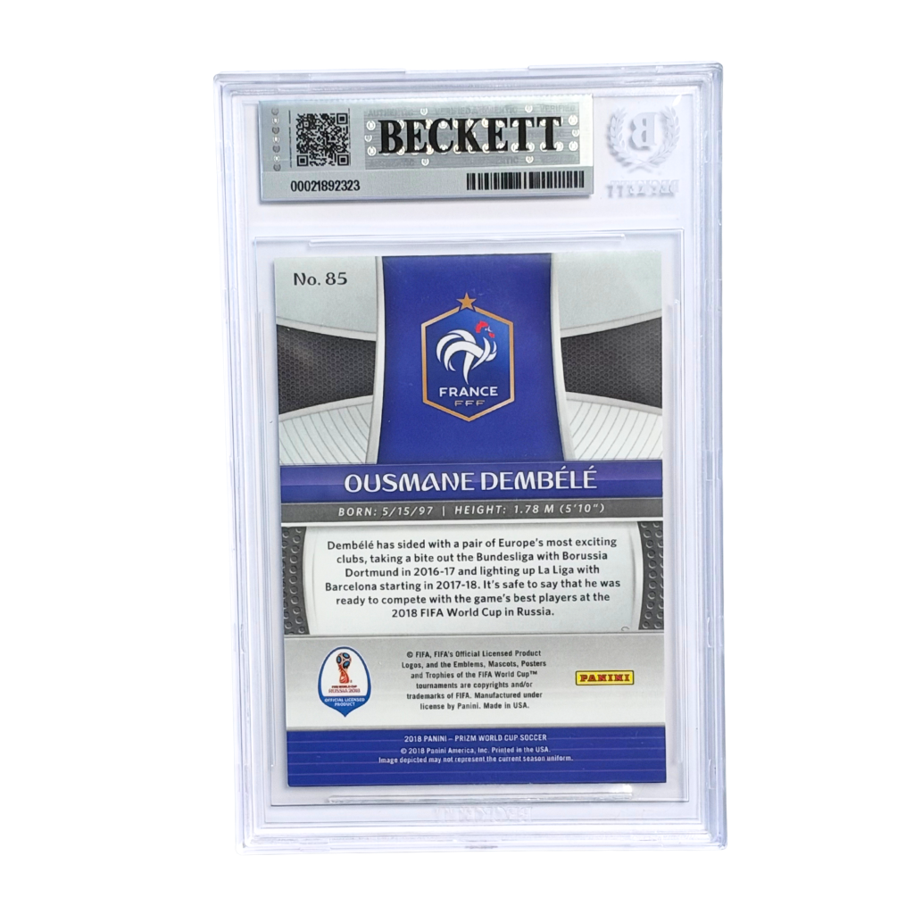 Ousmane Dembele Signed 2018 Panini Prizm World Cup #85 - BGS 10 Autograph