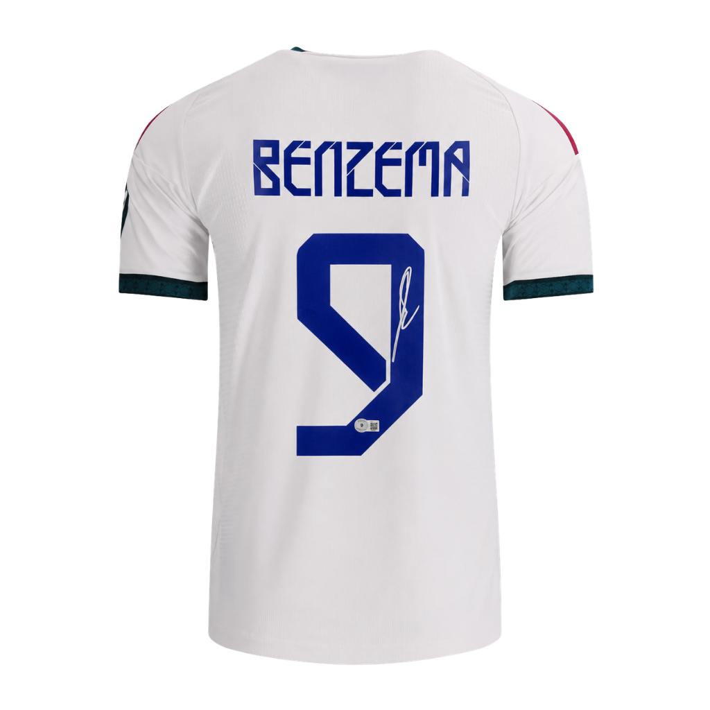 Karim Benzema Signed 2026-27 Real Madrid Home Jersey #9 with Beckett COA