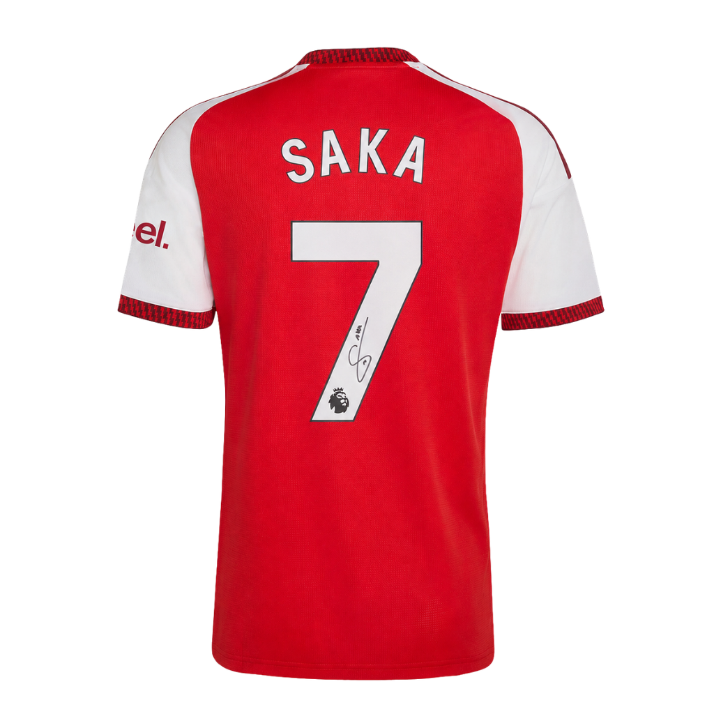 Bukayo Saka Signed 2026-27 Arsenal Home Soccer Jersey #7 with Beckett COA