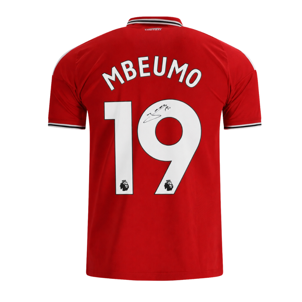 Bryan Mbeumo Signed 2026-27 Manchester United Soccer Jersey #19 with Beckett COA