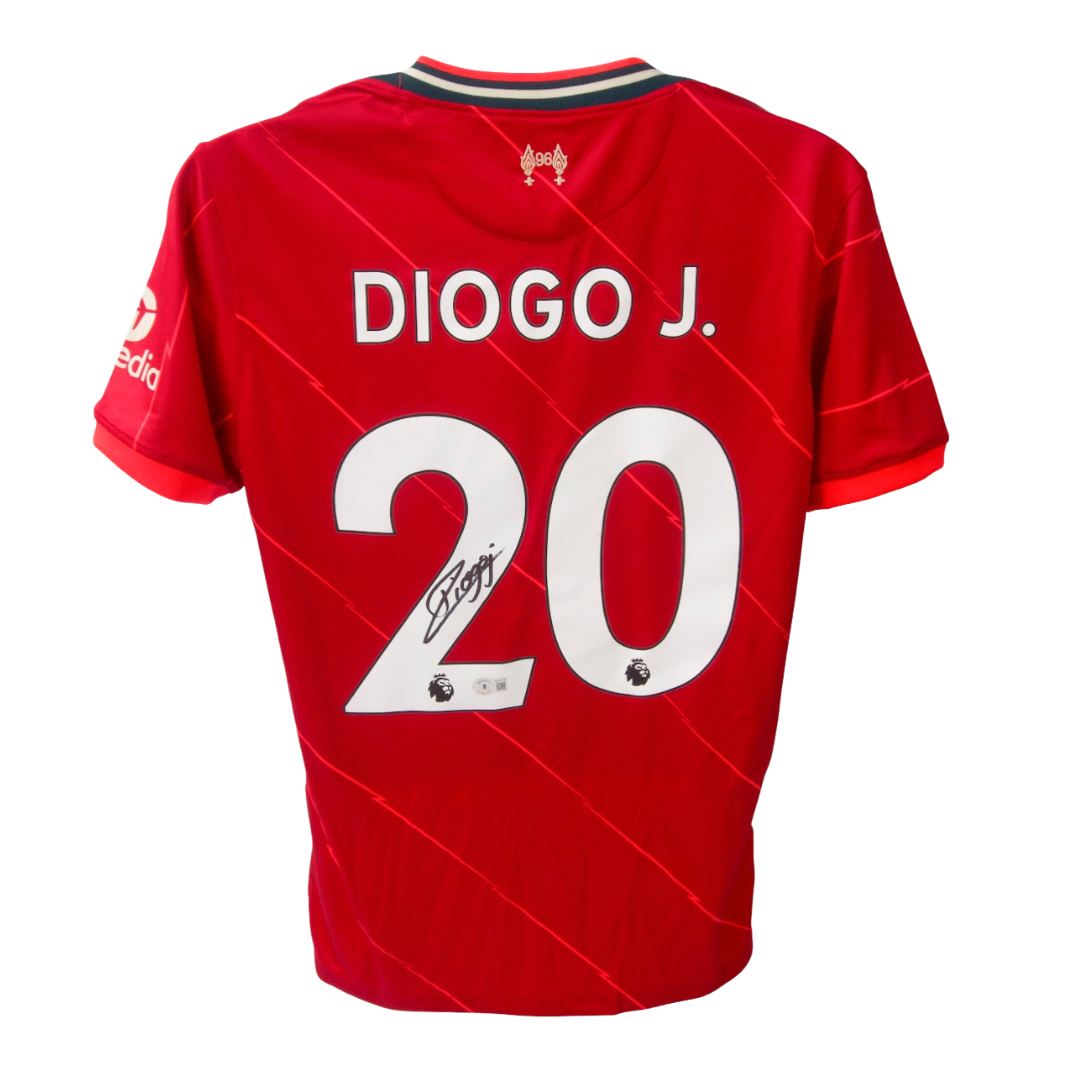 Diogo Jota Signed Liverpool FC 2021-22 Home Soccer Jersey #20 with Beckett COA