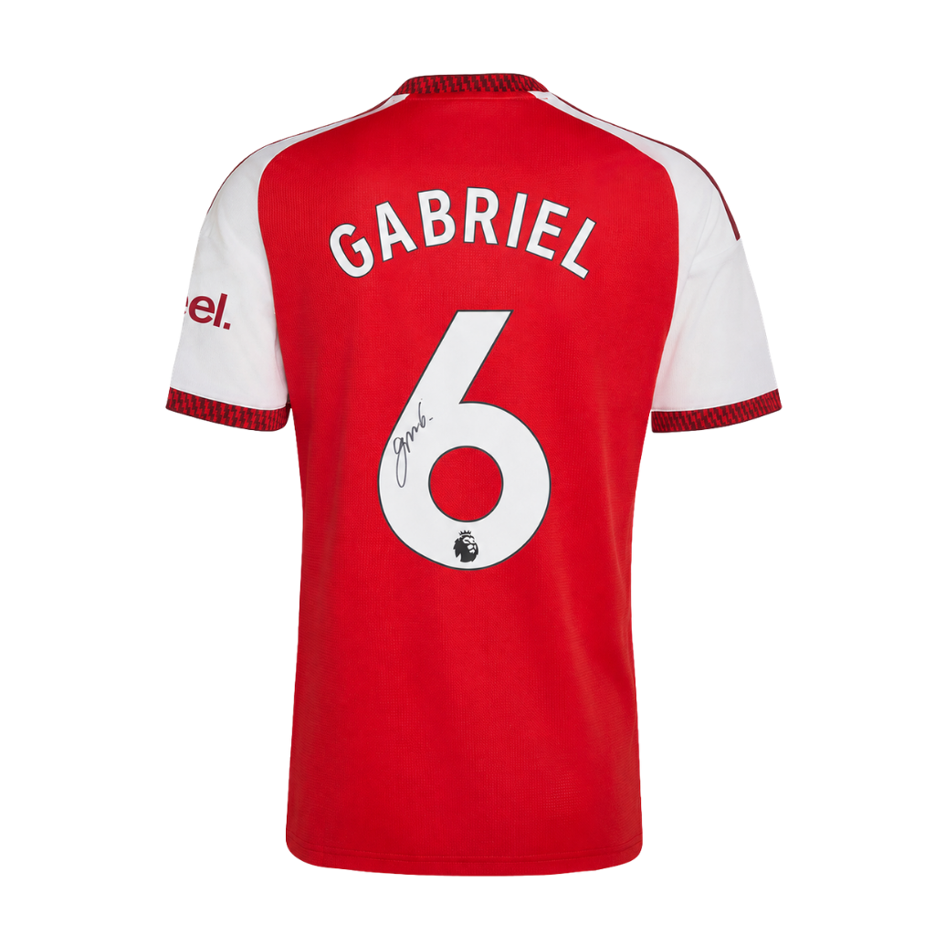 Gabriel Signed 2026-27 Arsenal Home Soccer Jersey #6 with Beckett COA