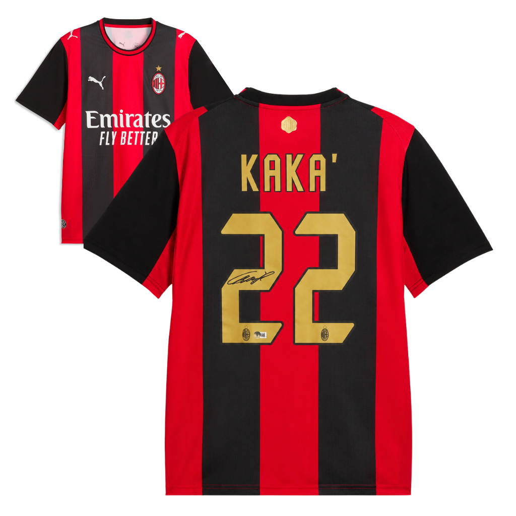Kaka Signed 2026-27 AC Milan Home Jersey #22 with Beckett COA