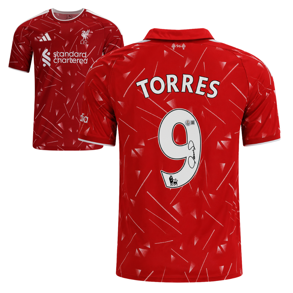 Fernando Torres Signed 2026-27 Liverpool Home Jersey #9 with Beckett COA