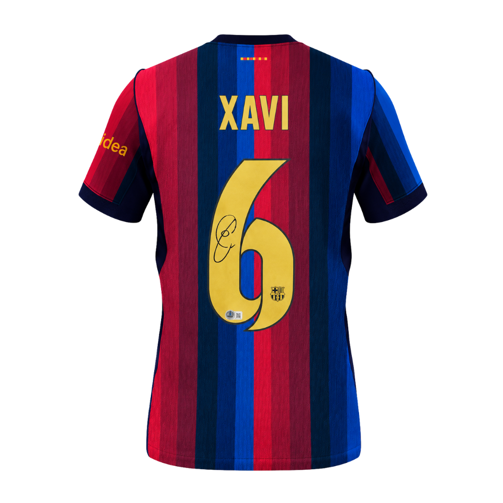 Xavi Signed 2026-27 FC Barcelona Home Jersey #6 with Beckett COA