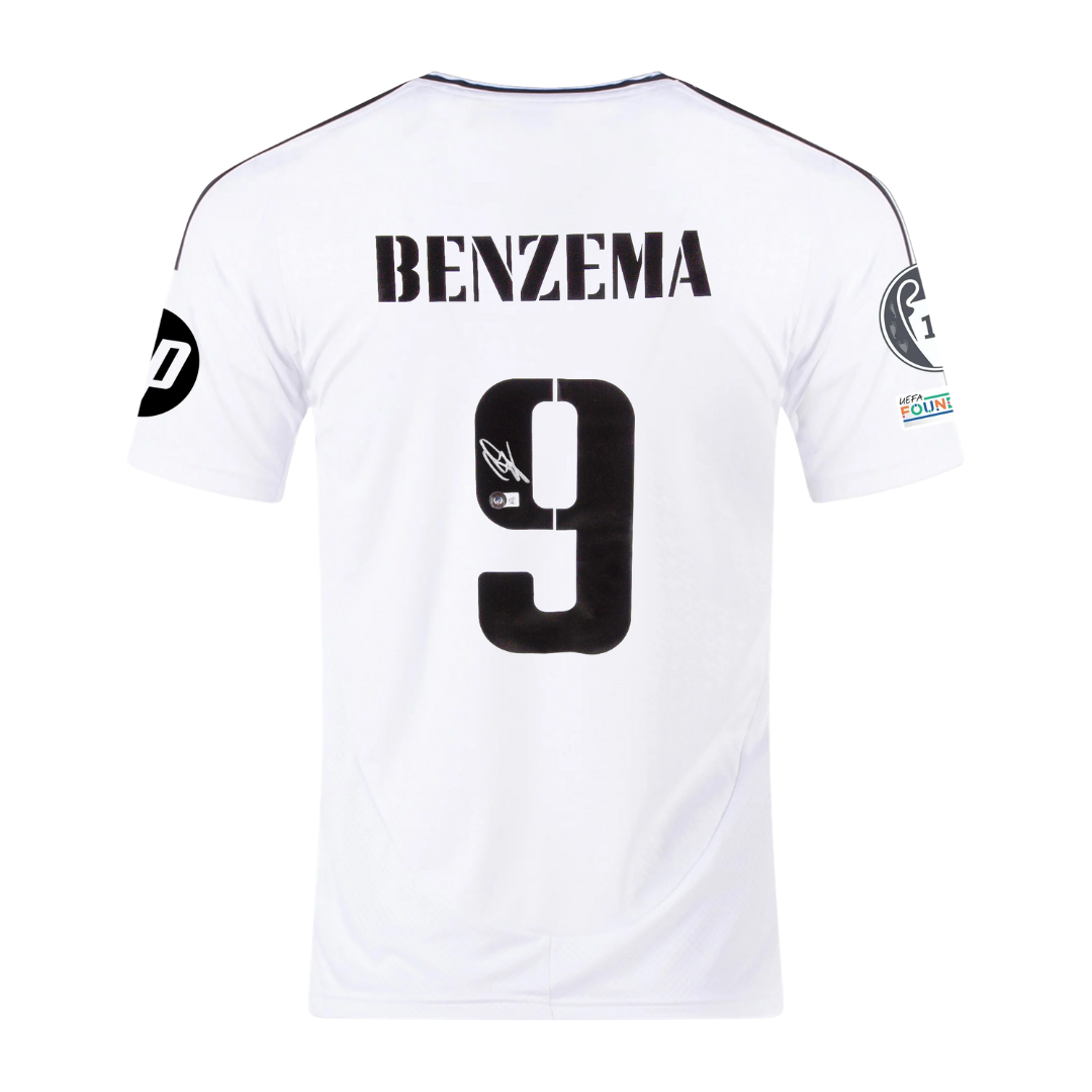 Karim Benzema Signed Real Madrid FC 2025-26 Soccer Jersey #9 with Beckett COA