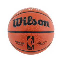 Larry Bird, Kevin McHale & Robert Parish Triple Signed Wilson Basketball with Beckett Witness