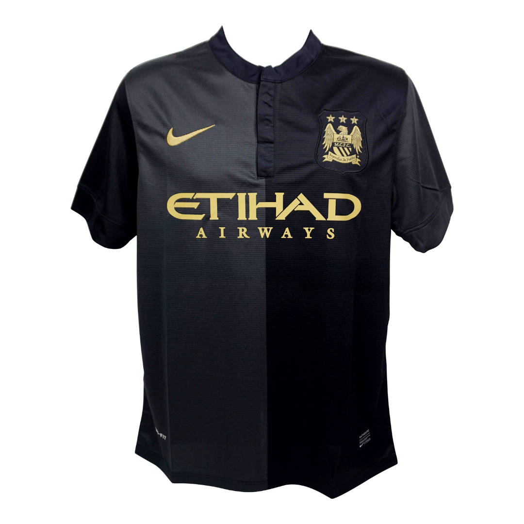 Sergio Aguero Signed Manchester City Away Soccer Jersey #16 with Beckett COA