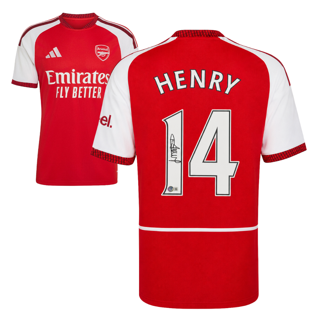 Thierry Henry Signed 2026-27 Arsenal Home Jersey #14 with Beckett COA