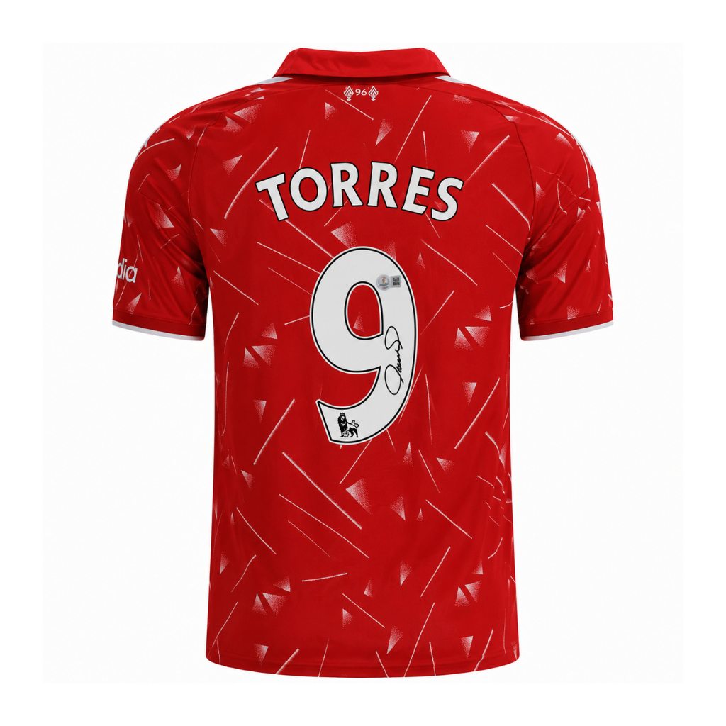 Fernando Torres Signed 2026-27 Liverpool Home Jersey #9 with Beckett COA