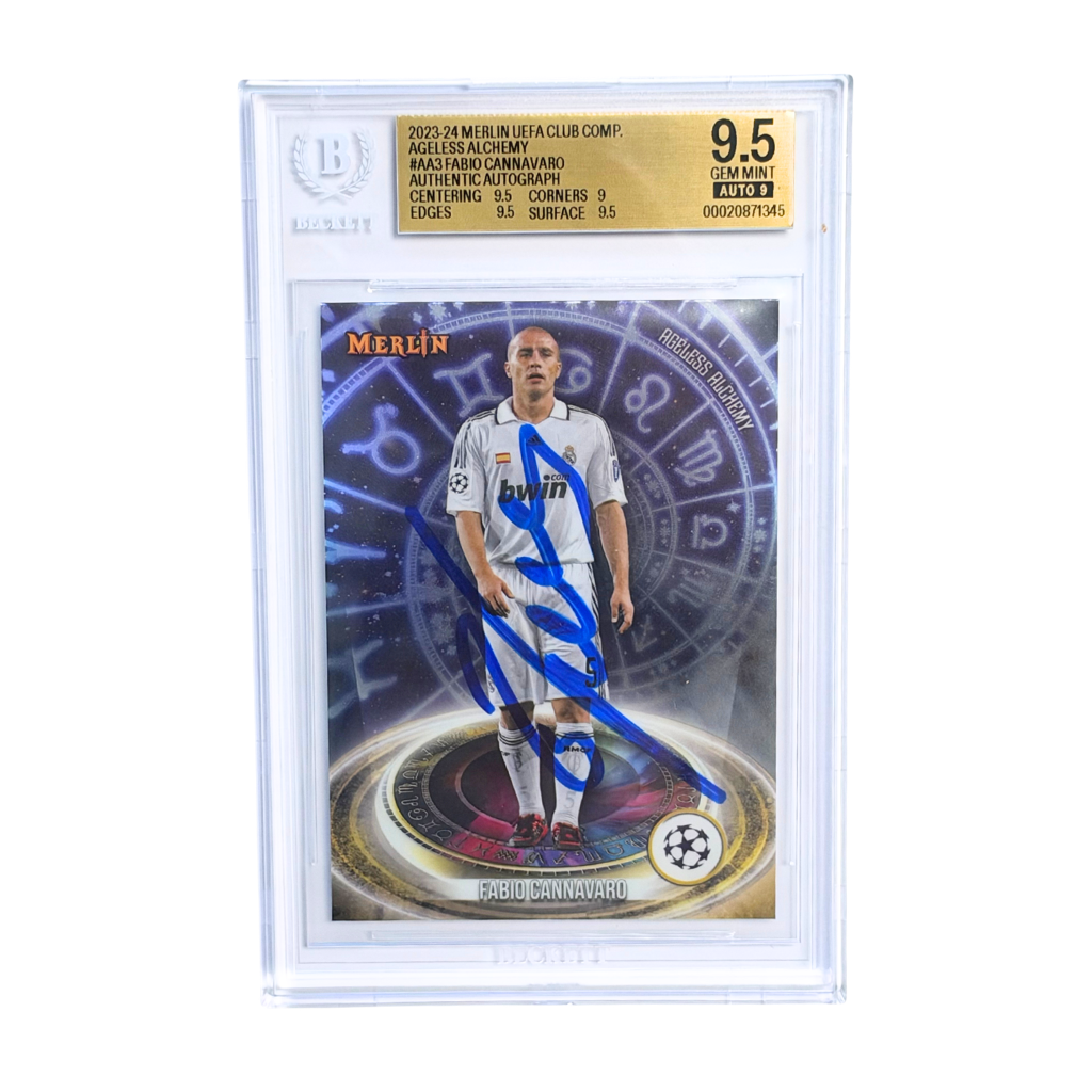 Fabio Cannavaro Signed 2023-24 Topps Merlin UCC Ageless Alchemy - BGS 9.5