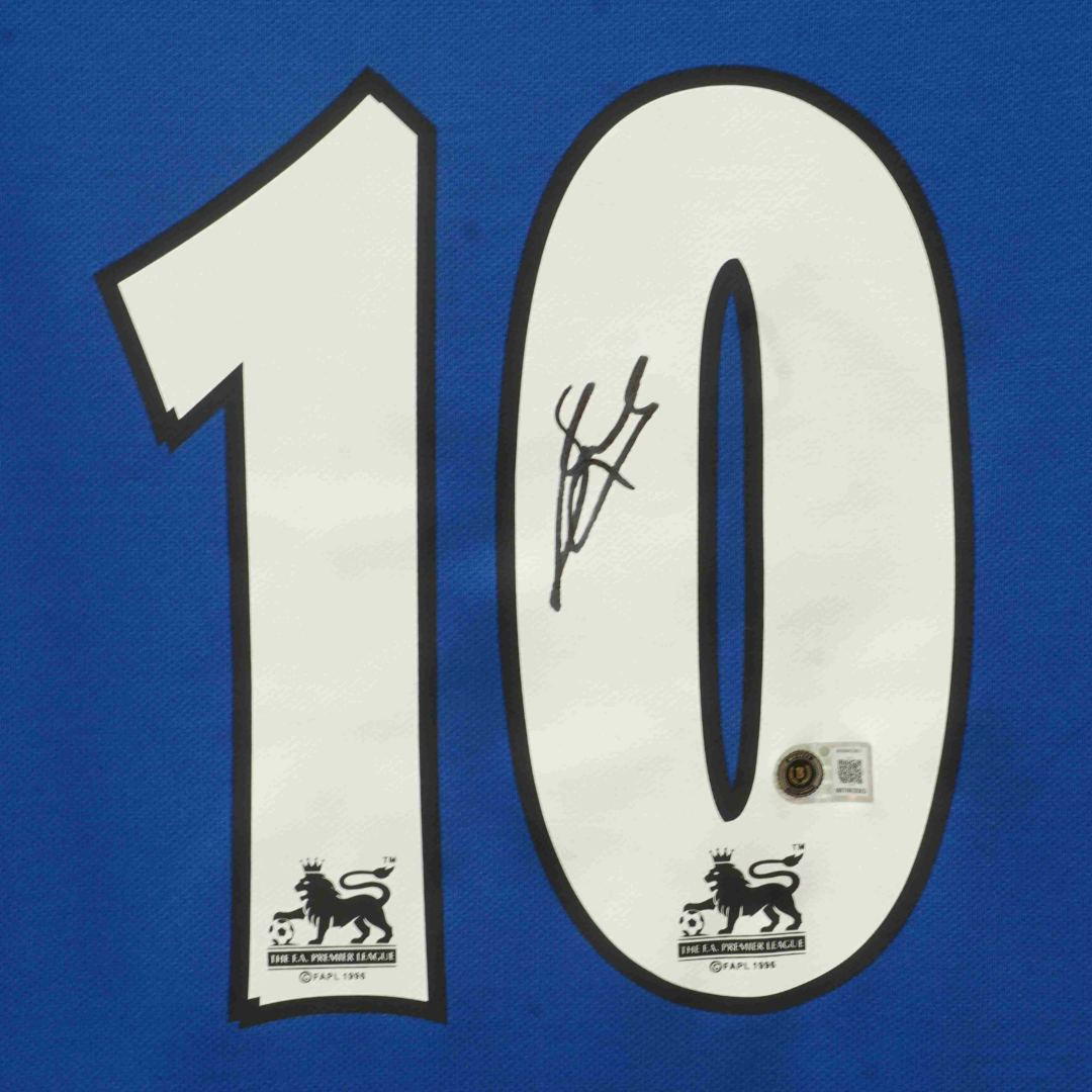 Framed Joe Cole Signed Chelsea FC Home Soccer Jersey #10 with Beckett COA
