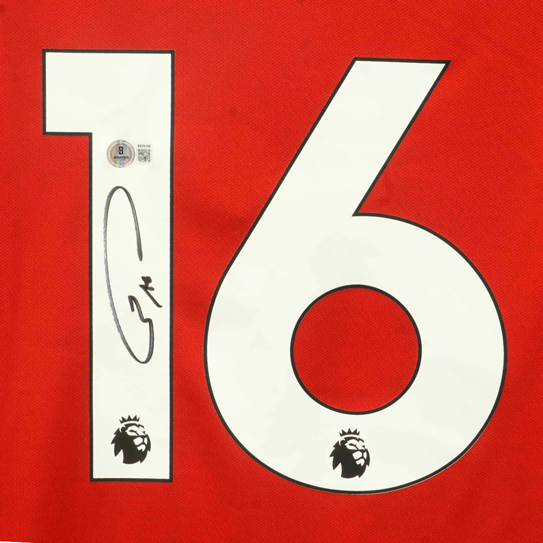 Amad Diallo Signed Manchester United Home Soccer Jersey #16 with Beckett COA