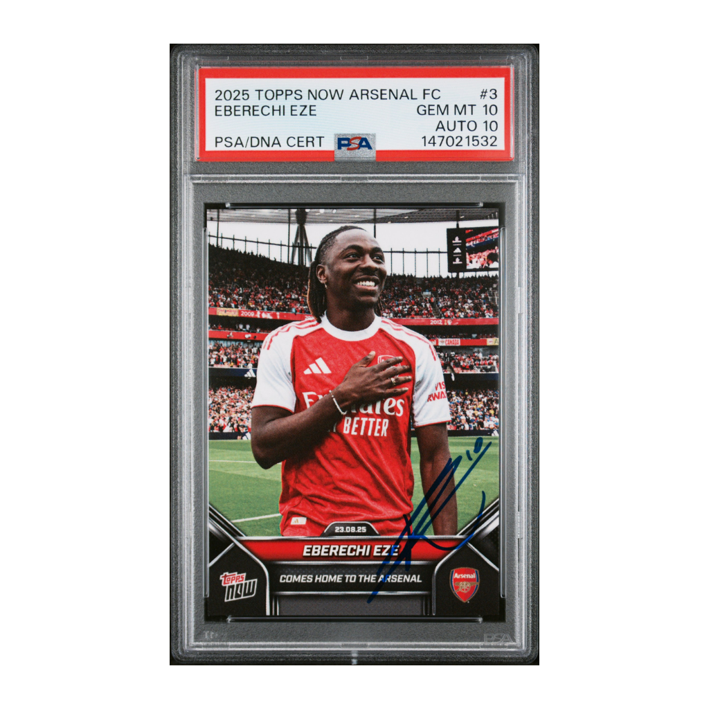 Eberechi Eze Signed 2025 Topps Now Arsenal FC #3 - PSA 10 AUTO 10