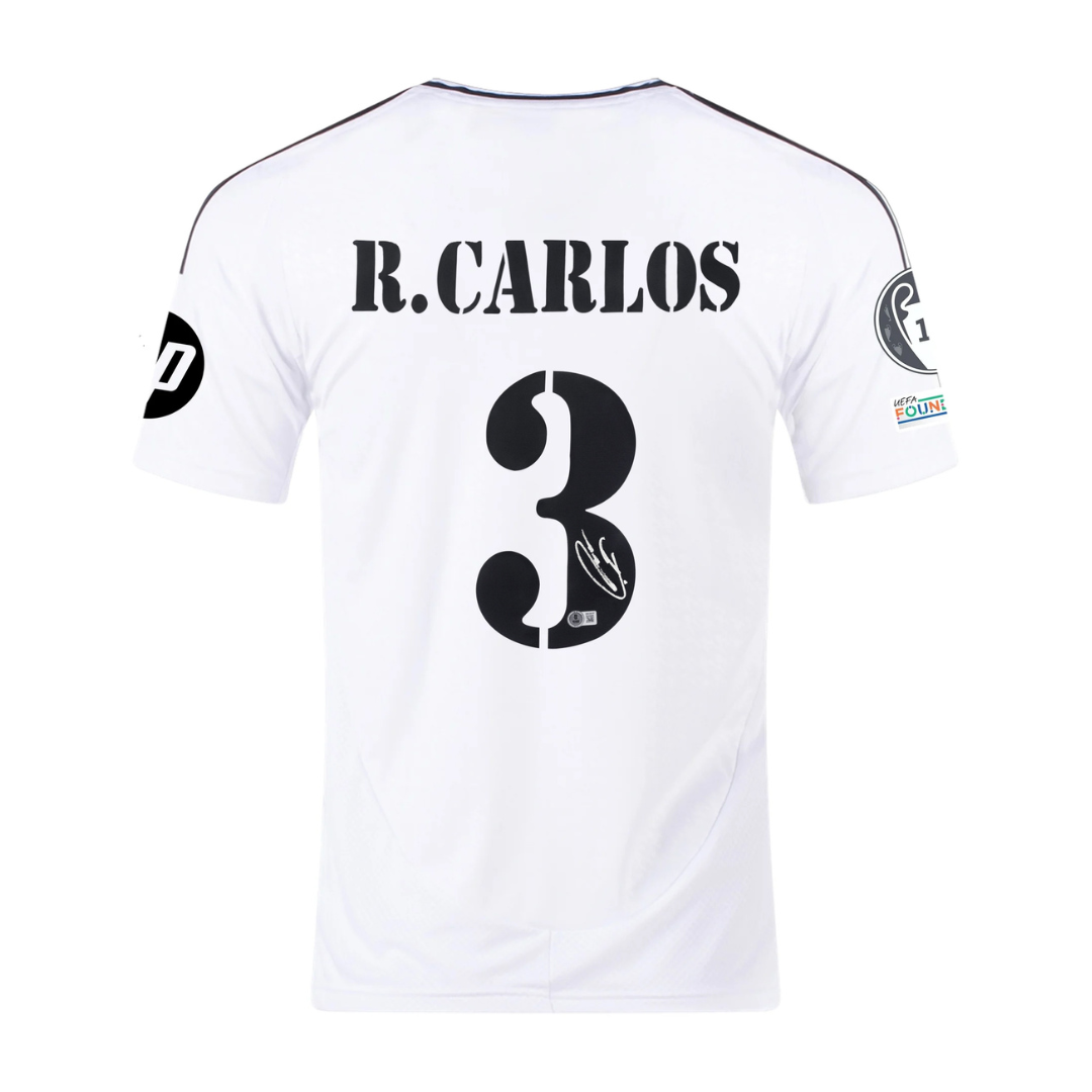 Roberto Carlos Signed Real Madrid FC 2025-26 Soccer Jersey #3 with Beckett COA