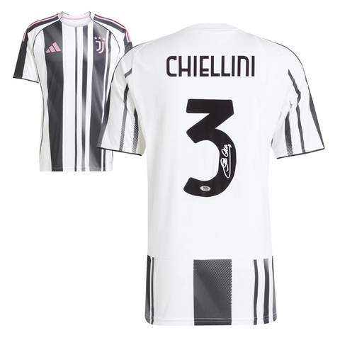 Giorgio Chiellini Signed Juventus FC 2025-26 Soccer Jersey #3 with Beckett COA