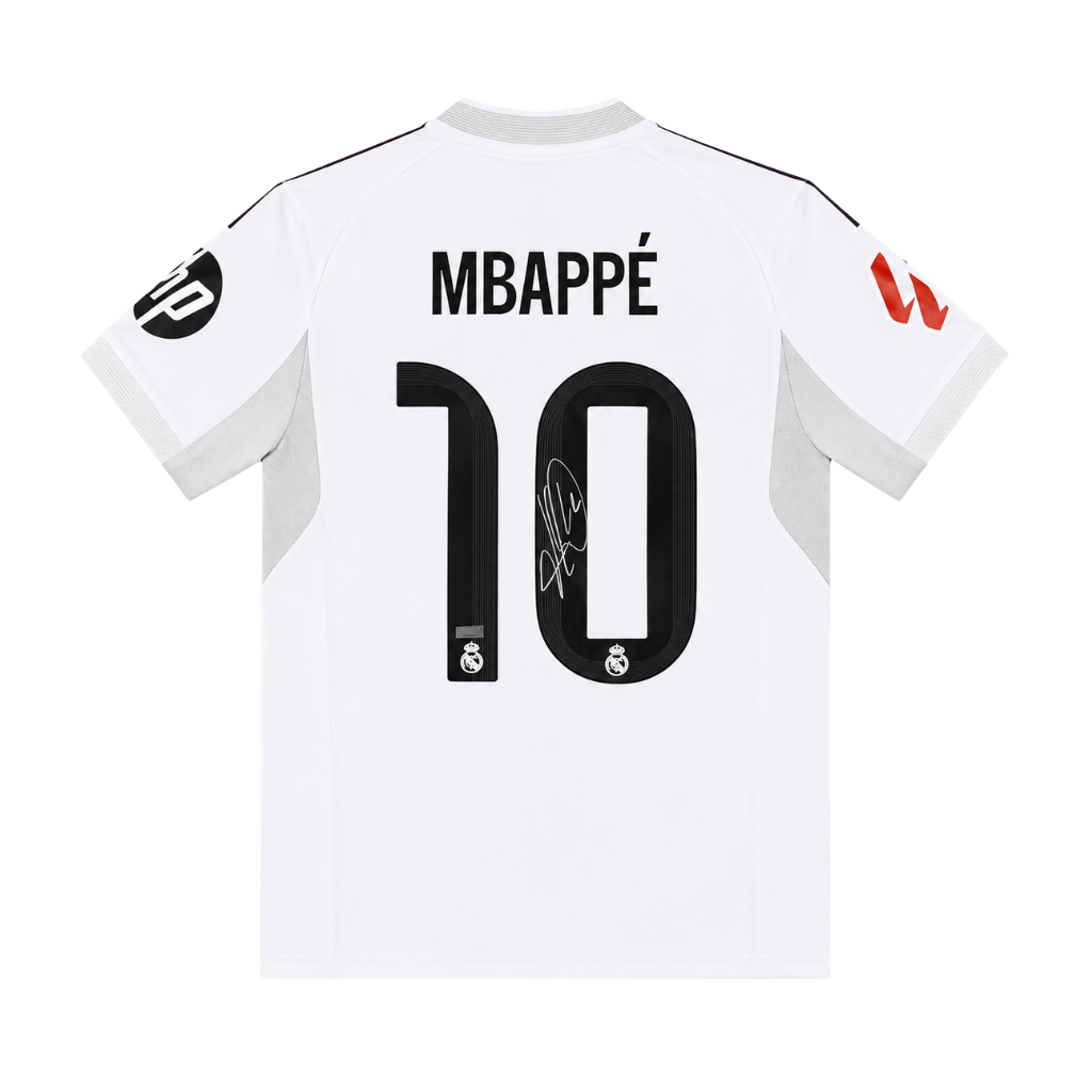 Kylian Mbappe Signed Real Madrid Soccer Jersey #10 with Panini COA