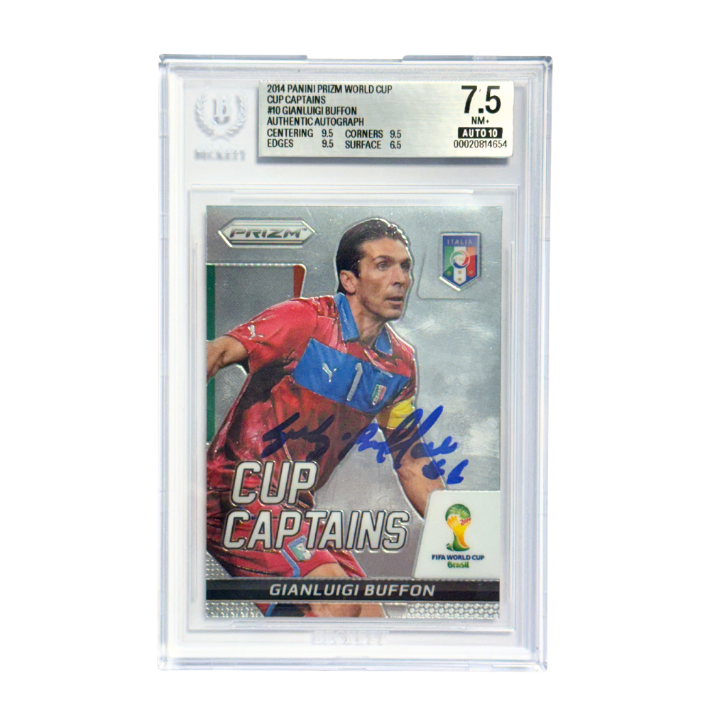 Gianluigi Buffon Signed 2014 Panini Prizm World Cup Captains - BGS 7.5 AUTO 10