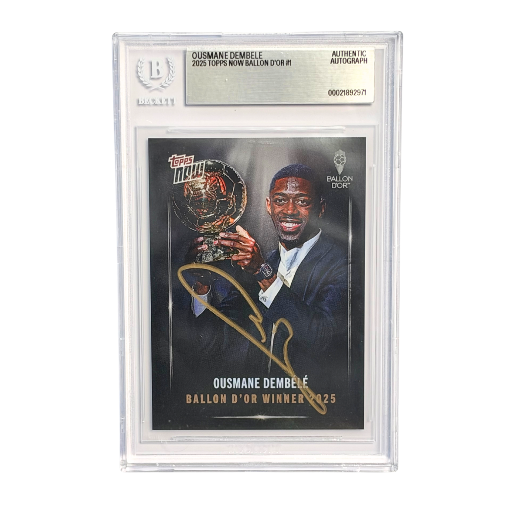 Ousmane Dembele Signed 2025 Topps Now Ballon D'Or #1 Winner Gold Sig - BGS AUTH