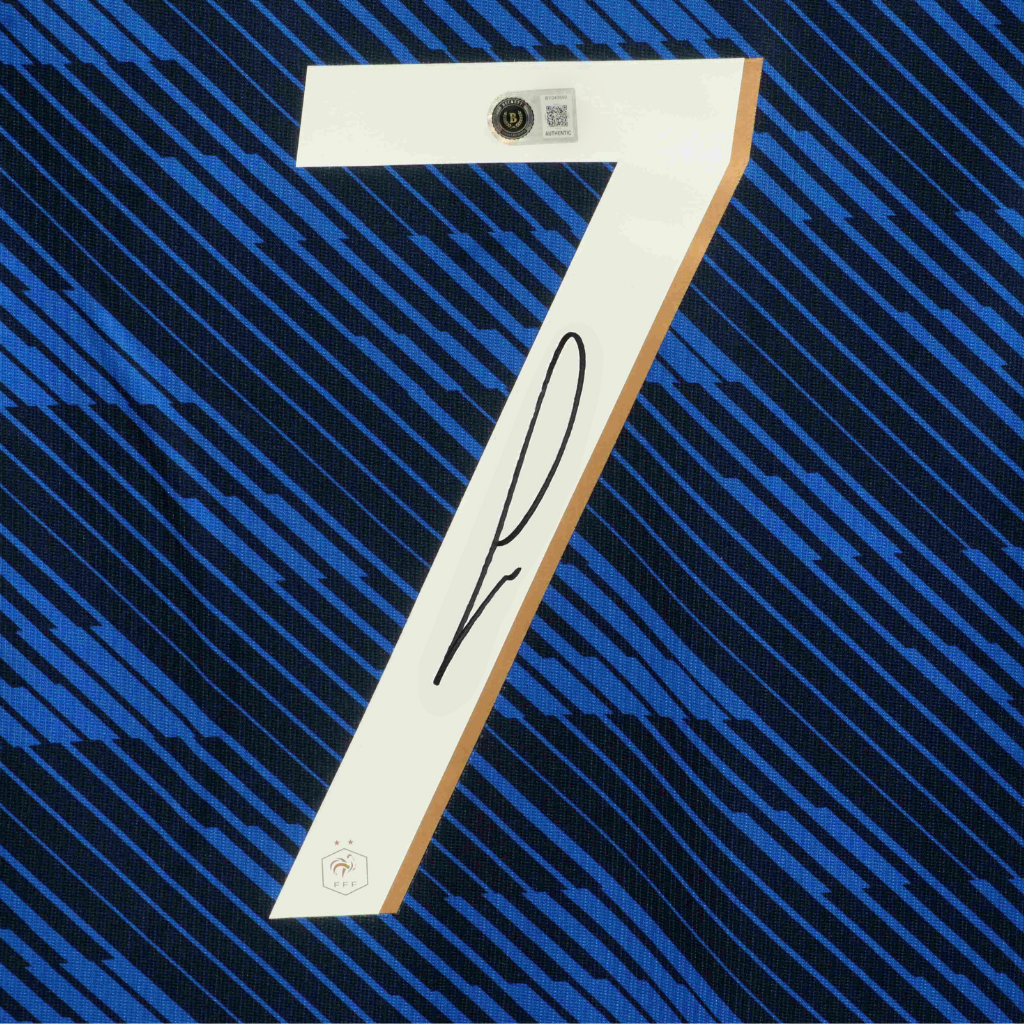 Framed Ousmane Dembele Signed France Soccer Jersey #7 with Beckett COA