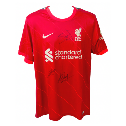 Diogo Jota, Luis Diaz, Sadio Mane Signed Liverpool Jersey with Beckett COA