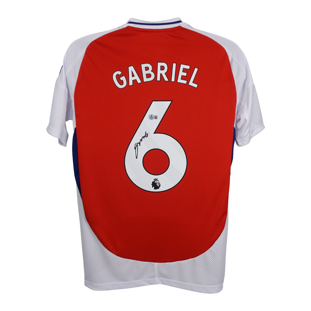 Gabriel Signed Arsenal FC Soccer Jersey #6 with Beckett COA